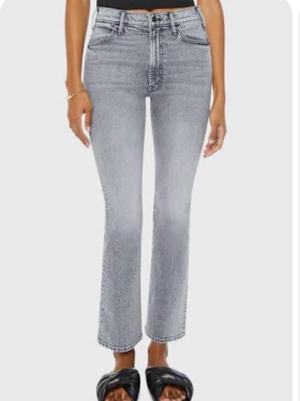 Mother Superior the Hustler Ankle Jeans in Drawing a Blank grey wash